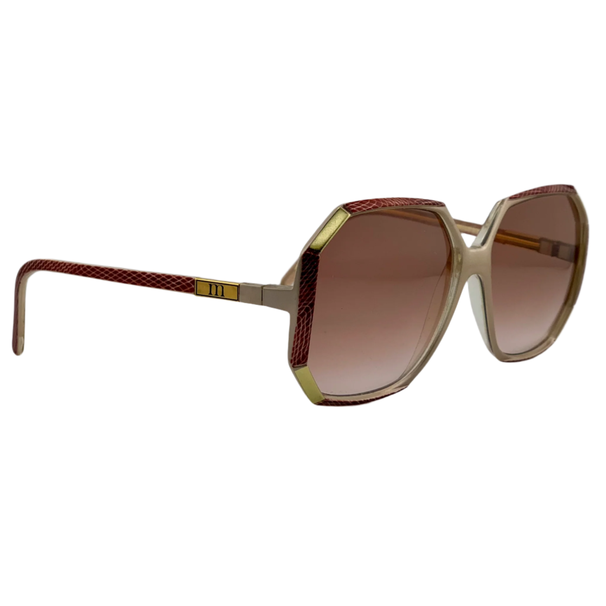  Superb Condition Red/Gold Frame Mannequin Square 7205 Sunglasses 