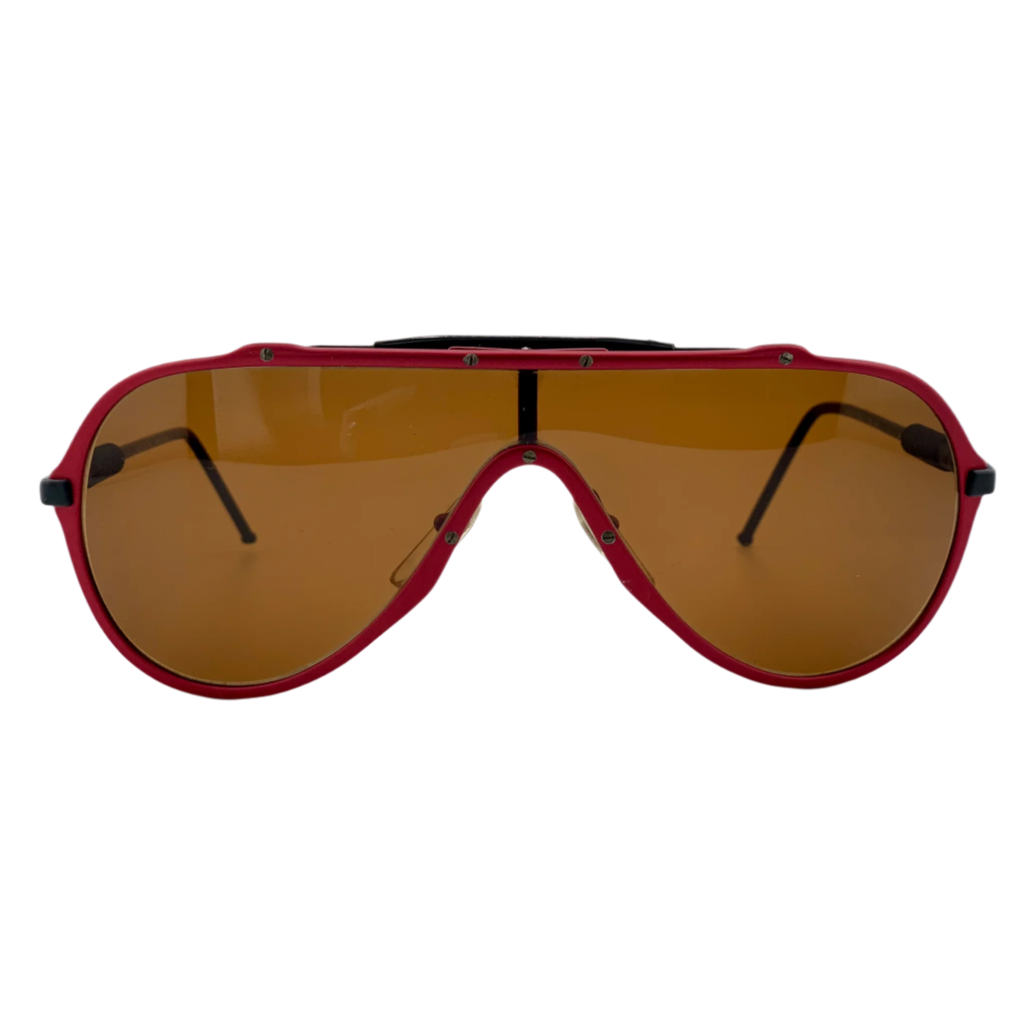Vintage Metal Vista Visor sunglasses in red for men and women
