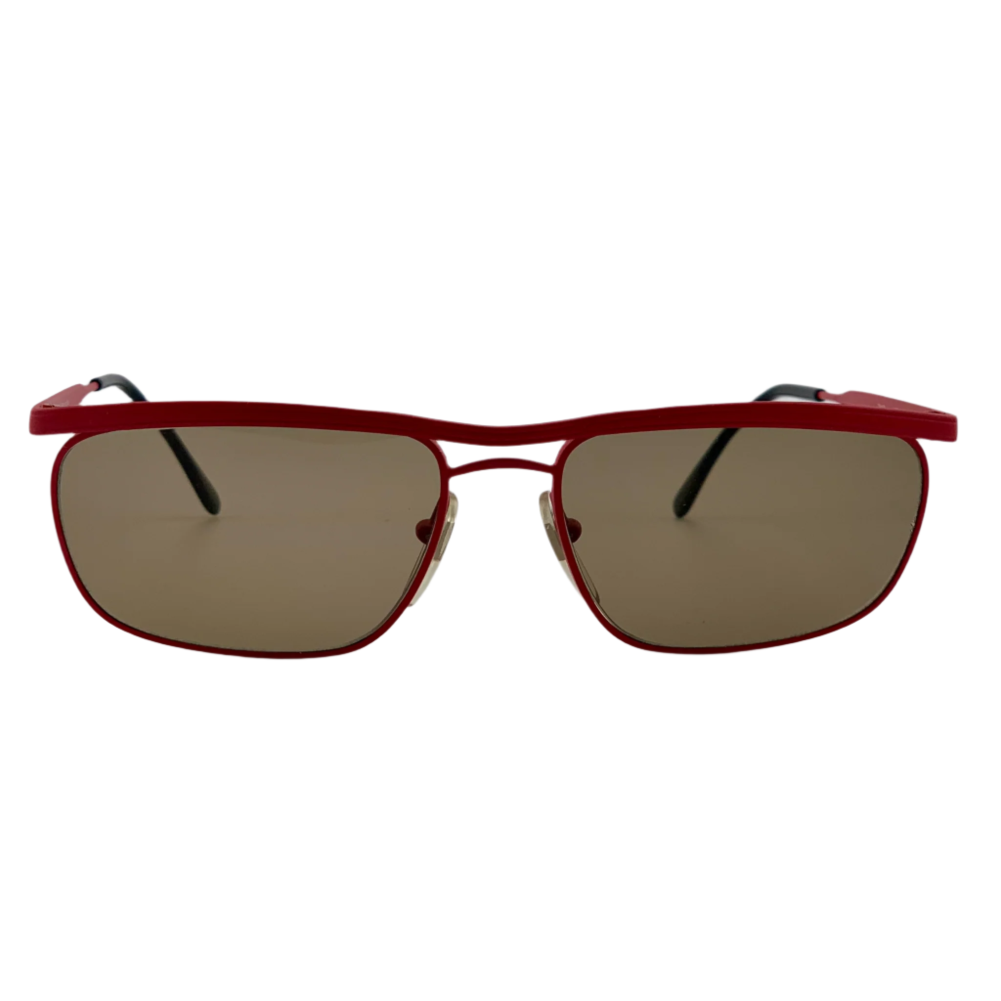 Vintage Metal Vista Aviator sunglasses in red frame for men and women