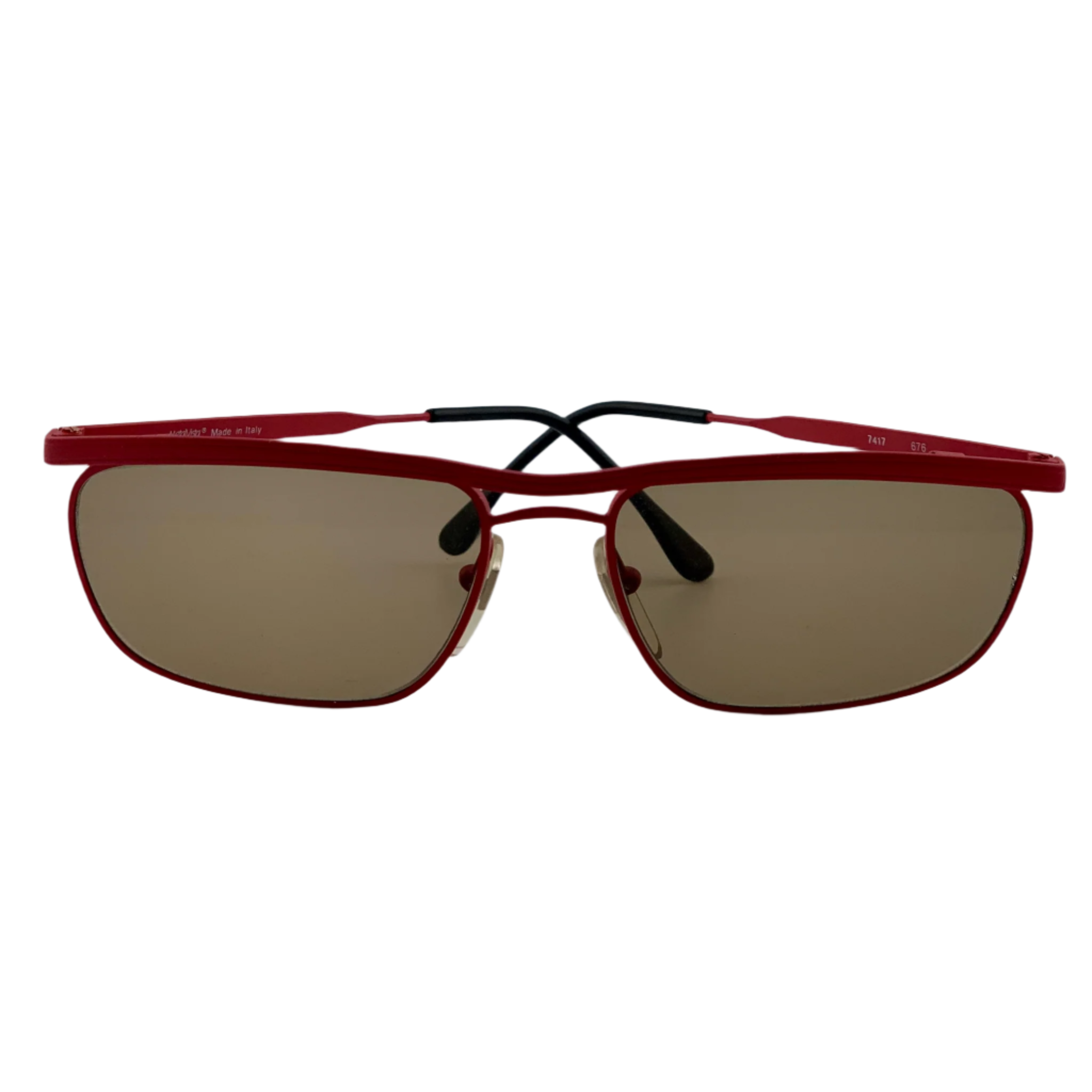 Metal Vista Aviator sunglasses with brown lenses, never worn