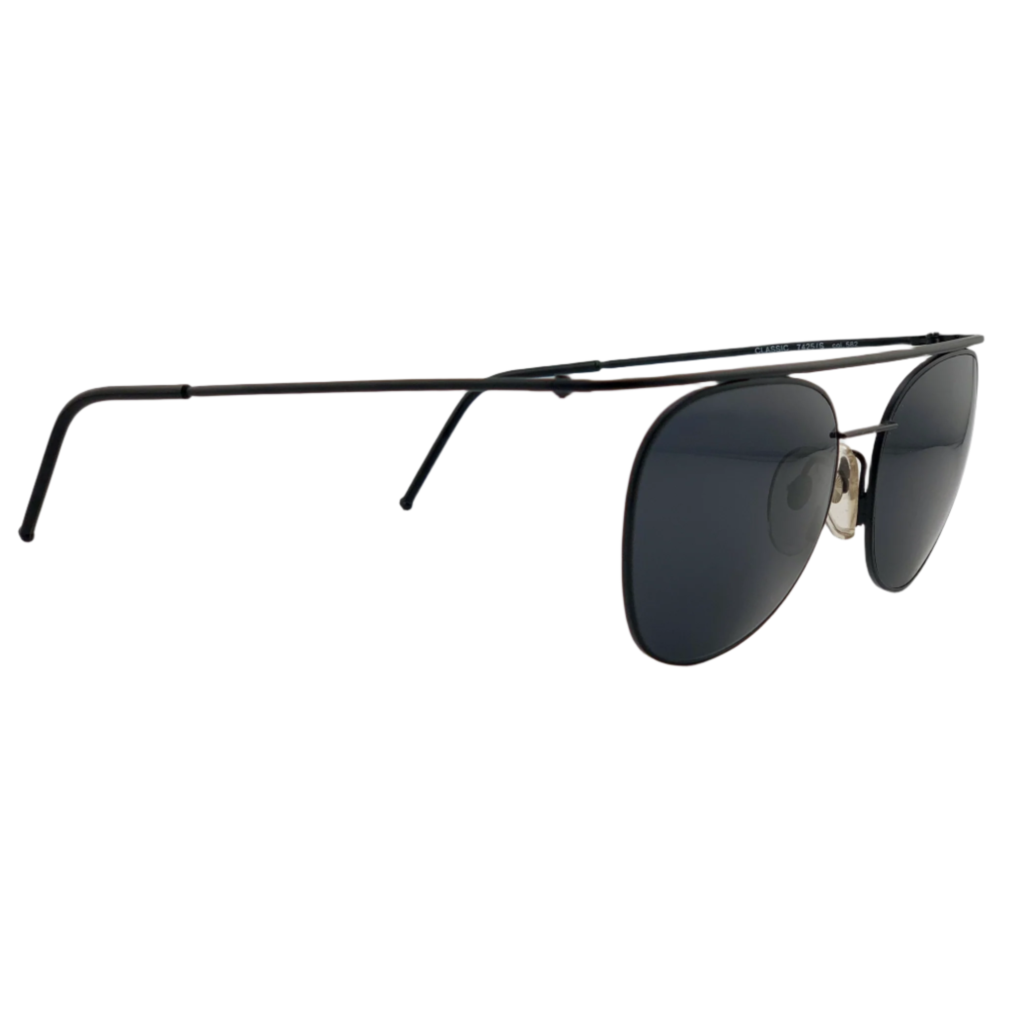 Modern metal frame round sunglasses with tinted lenses and sleek design