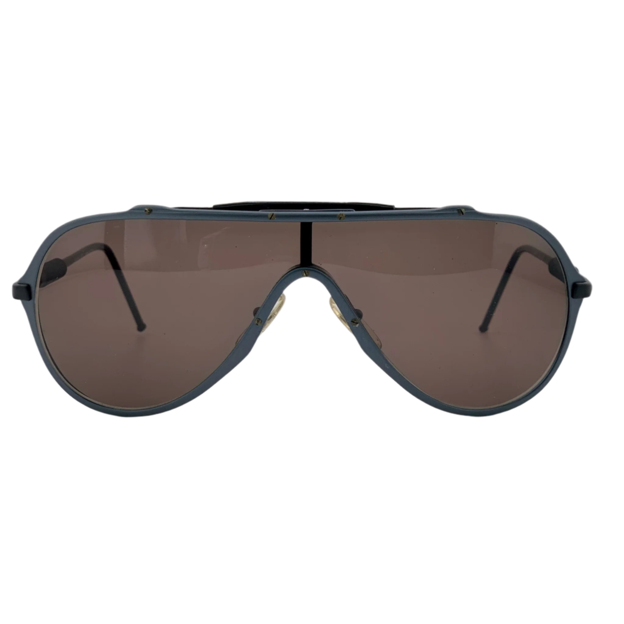 Vintage Metal Vista Visor sunglasses for men and women in silver frame