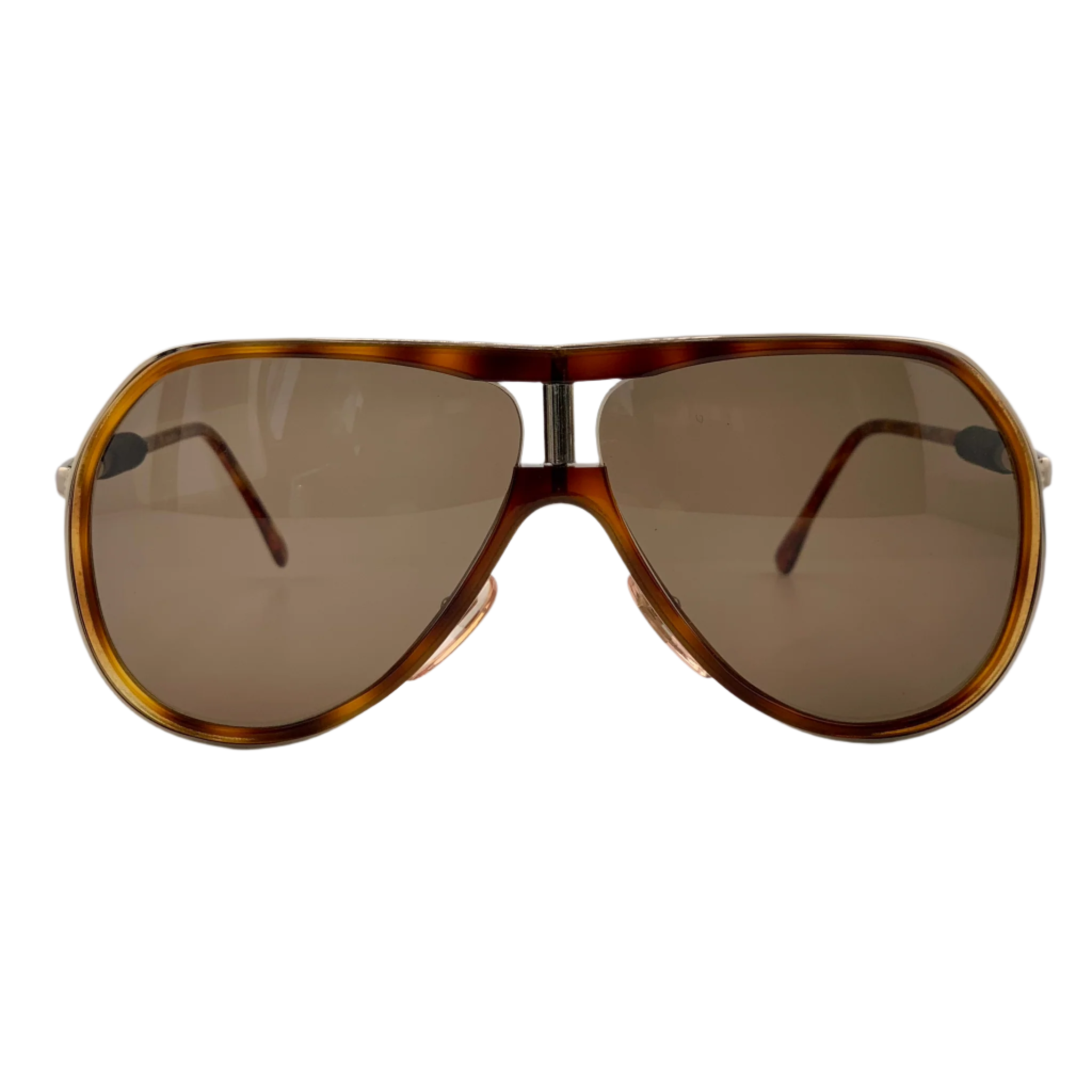 Vintage Metal Vista Aviator sunglasses in tort frame for men and women