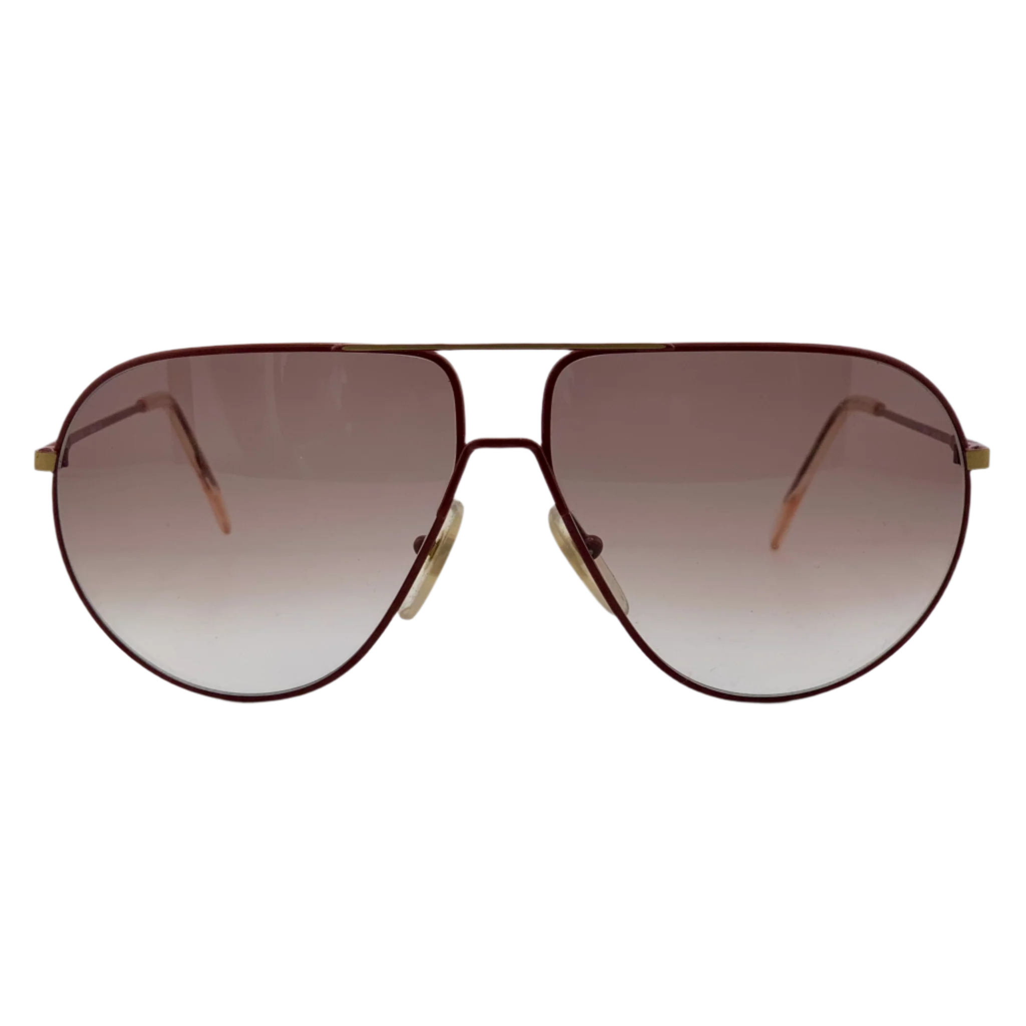 Vintage Metal Vista Aviator sunglasses for men and women in red frame and brown lens