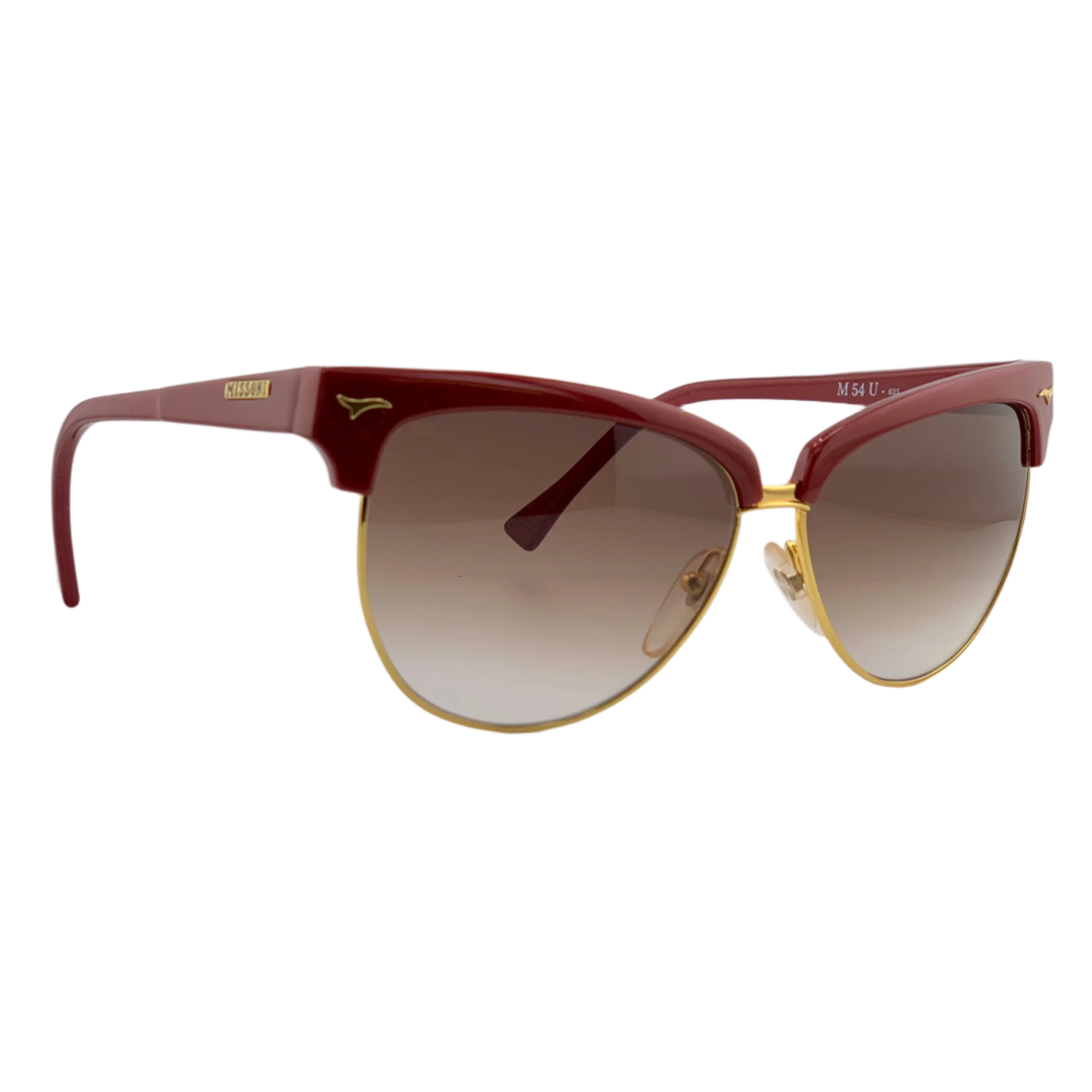 MISSONI CAT EYE M54 U sunglasses in black with gold accents and bold design