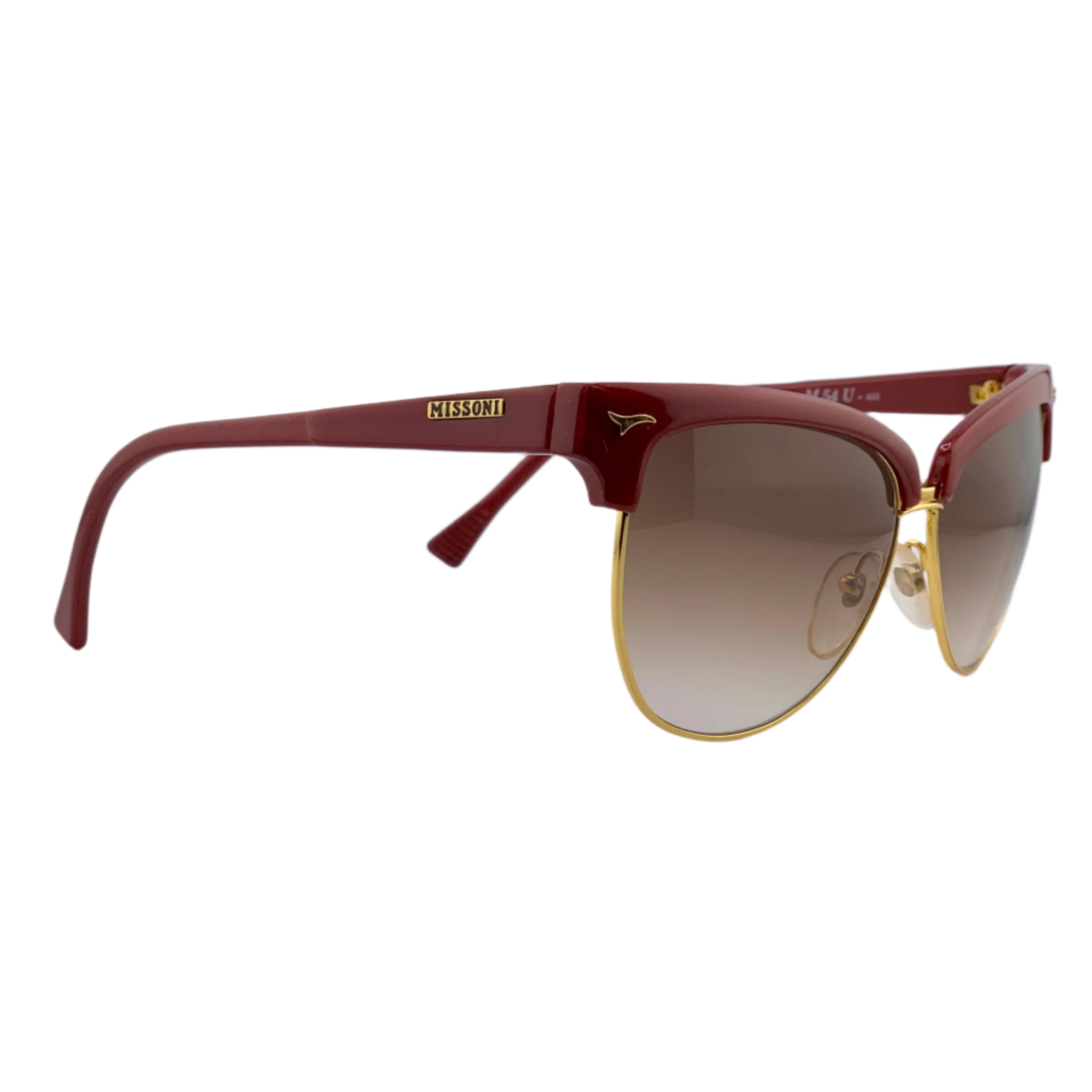 Black and white classic Missoni cat eye sunglasses with M54 U design