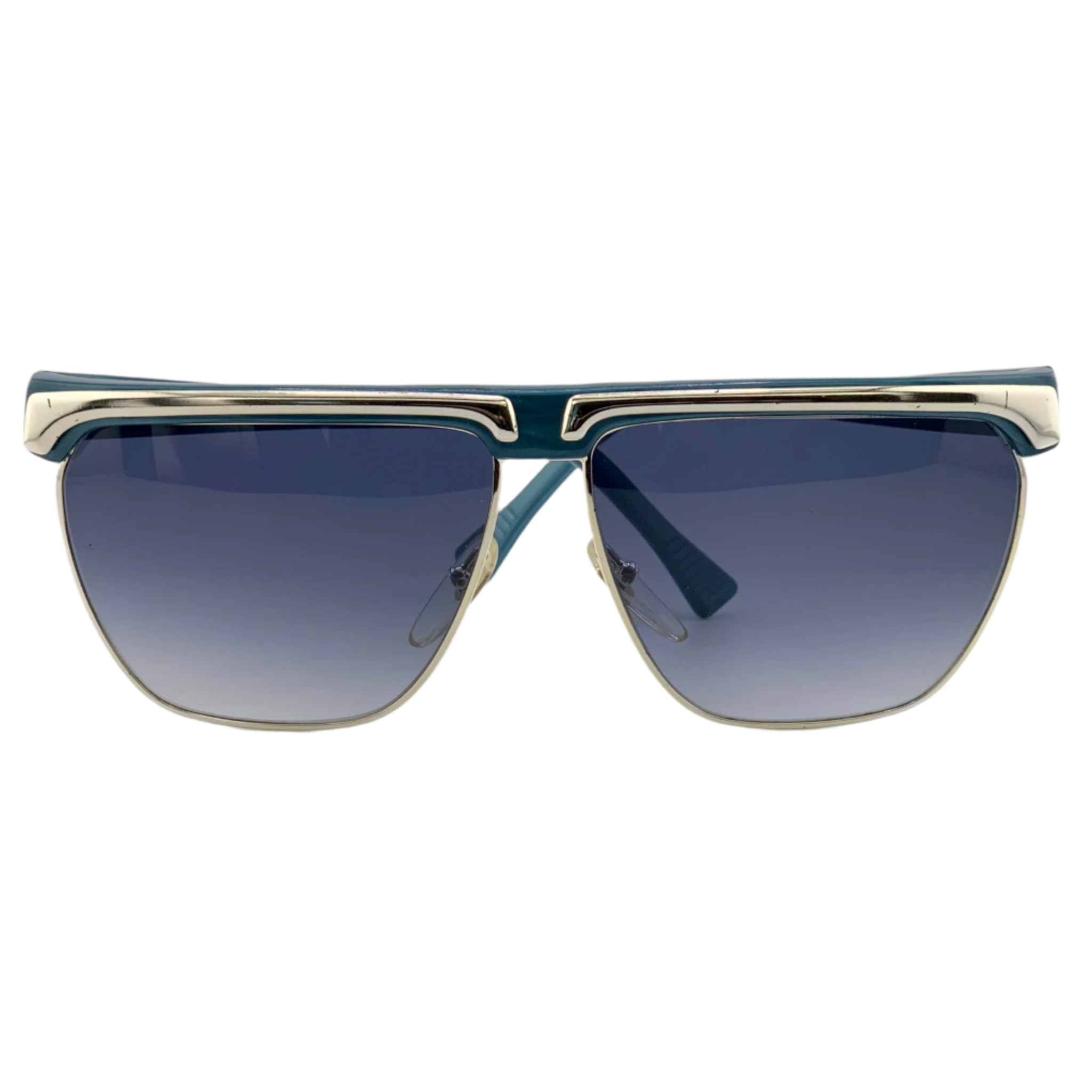 Vintage Missoni Square M63U sunglasses with blue lens and 100% UV protection, never worn 