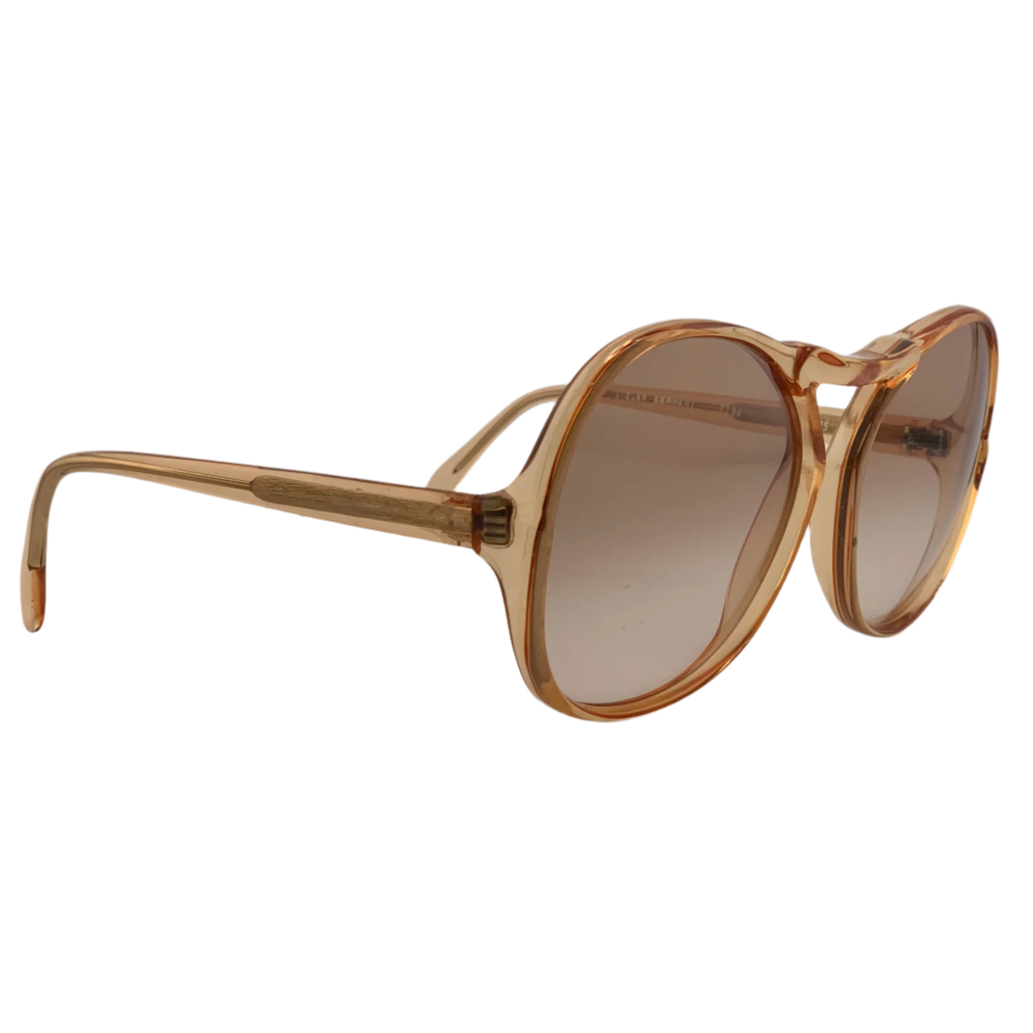 Unworn Metzler Round sunglasses with 100% UV protection, beige/brown frame, suitable for both men and women