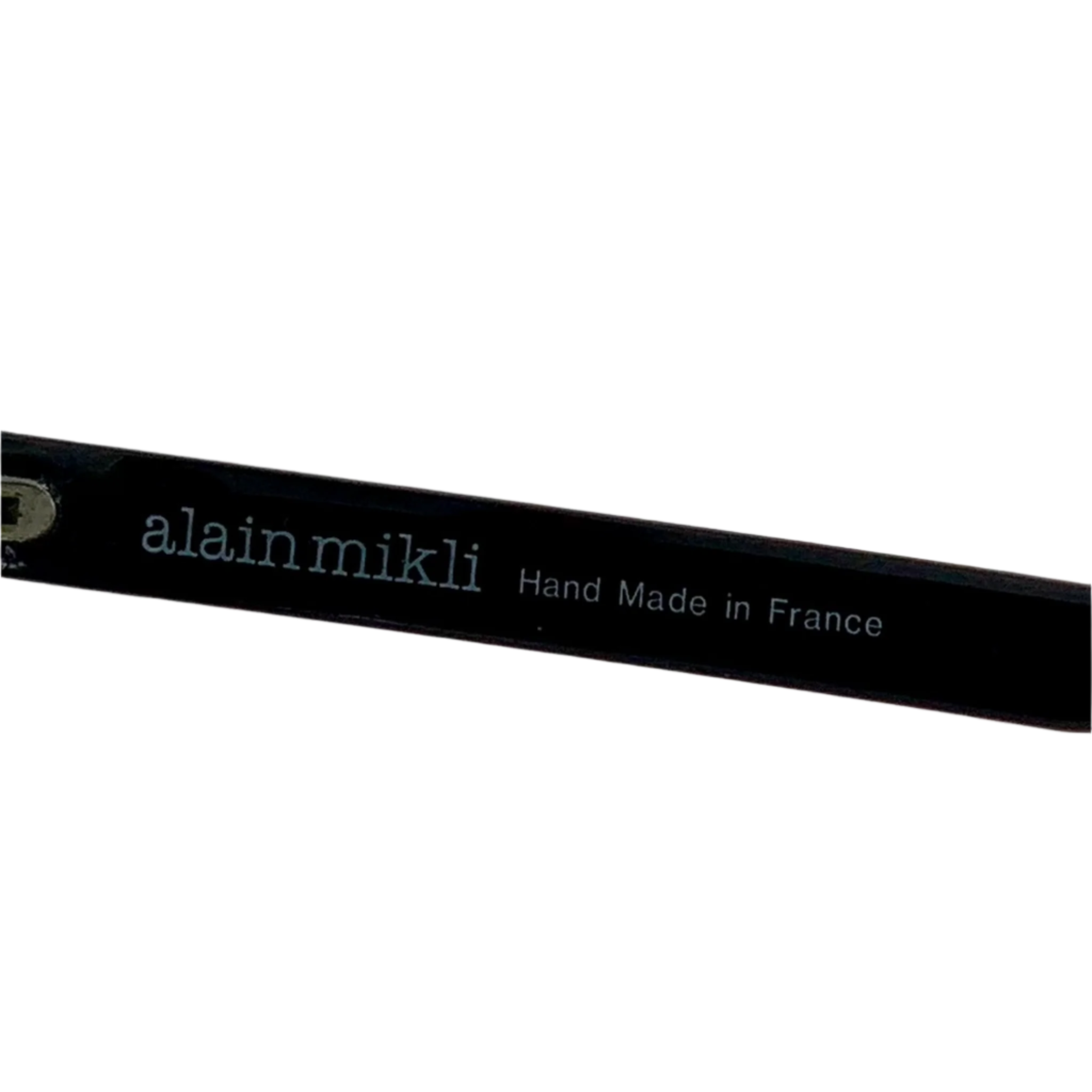 French-made Alain Mikli Rectangle sunglasses, suitable for both men and women, with black frames and grey lenses