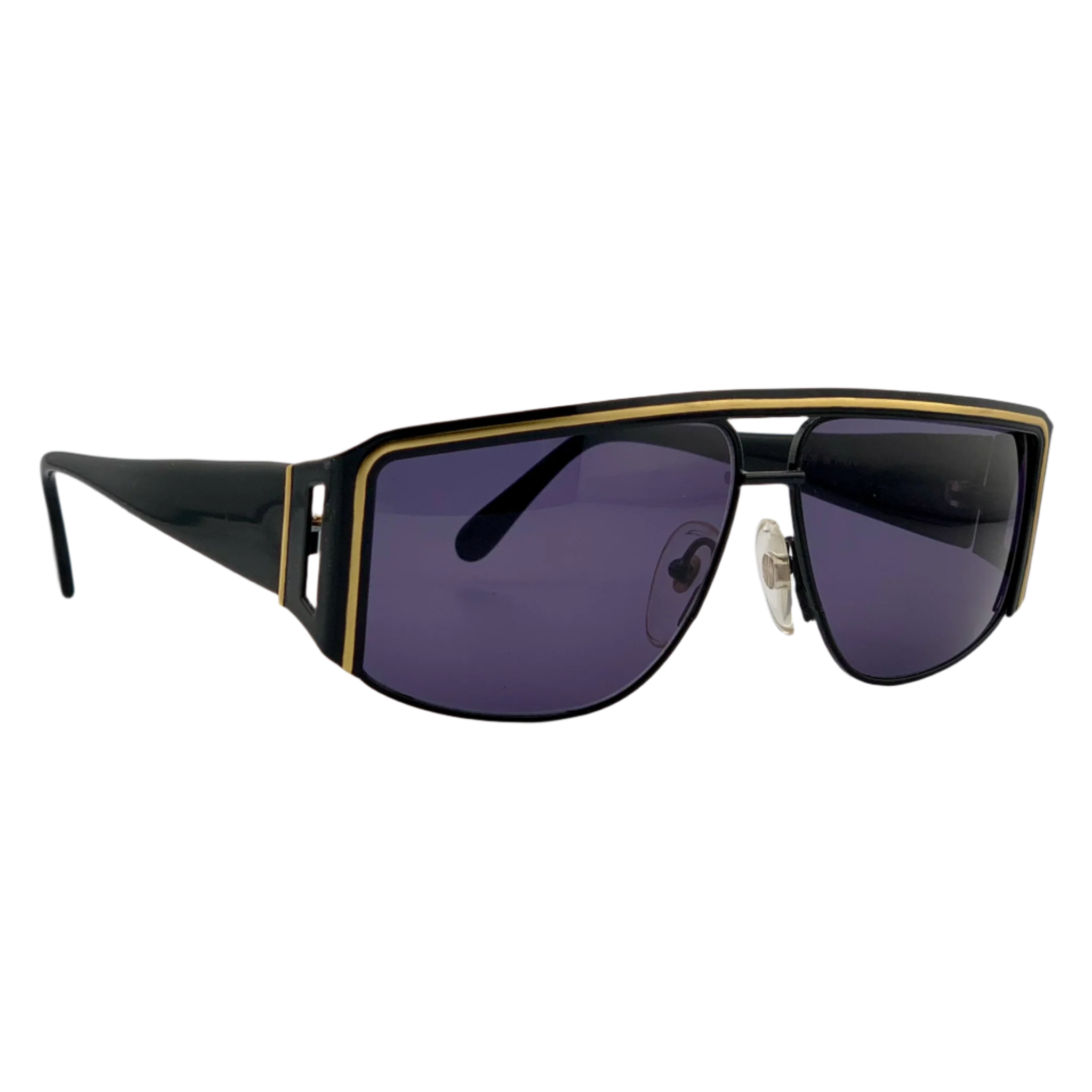 Original Italian-made Vintage Graffiti Flat Brow sunglasses featuring grey lenses for men and women