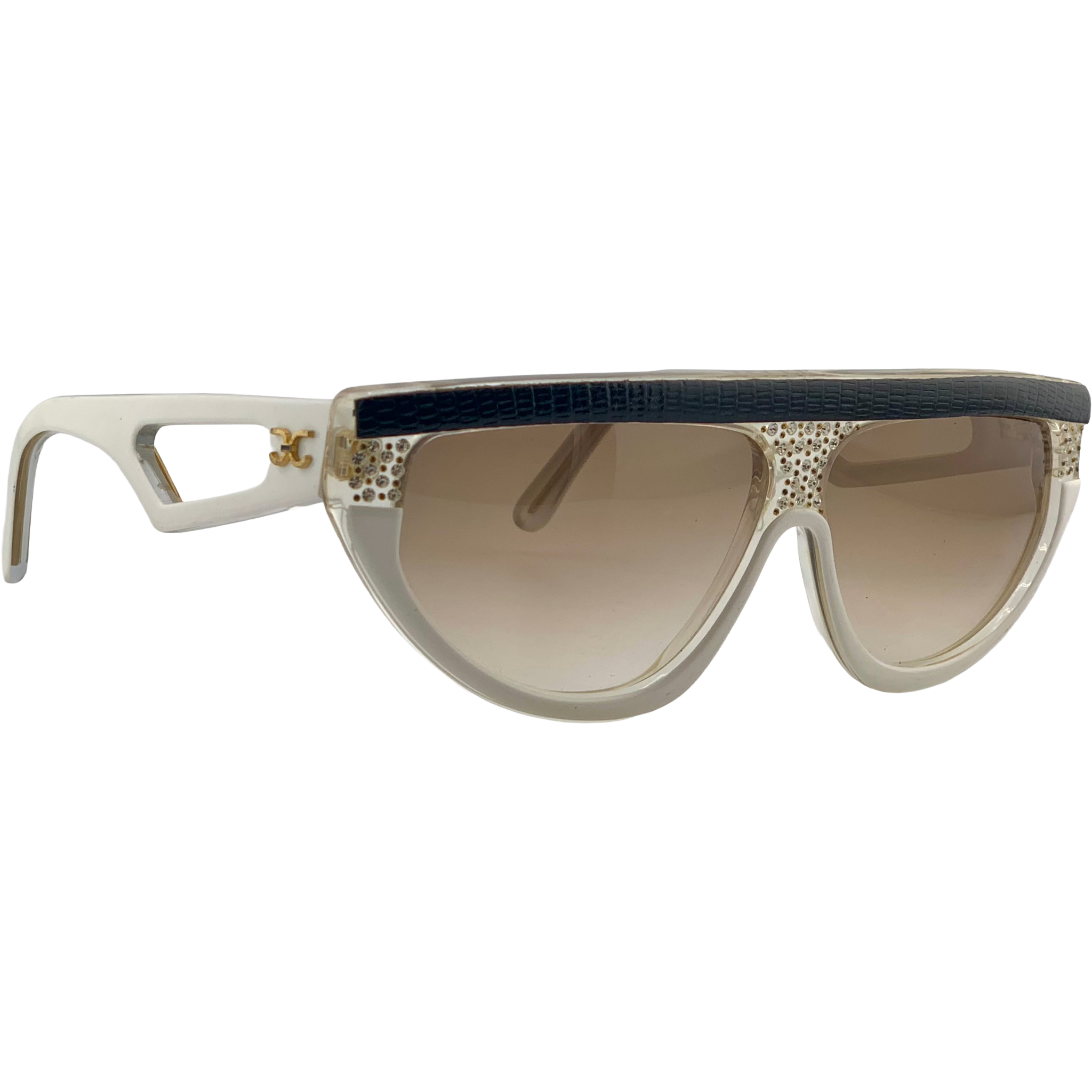 VINTAGE CLAUDIA CARLOTTI OVAL SUNGLASSES FROM THE 1980'S