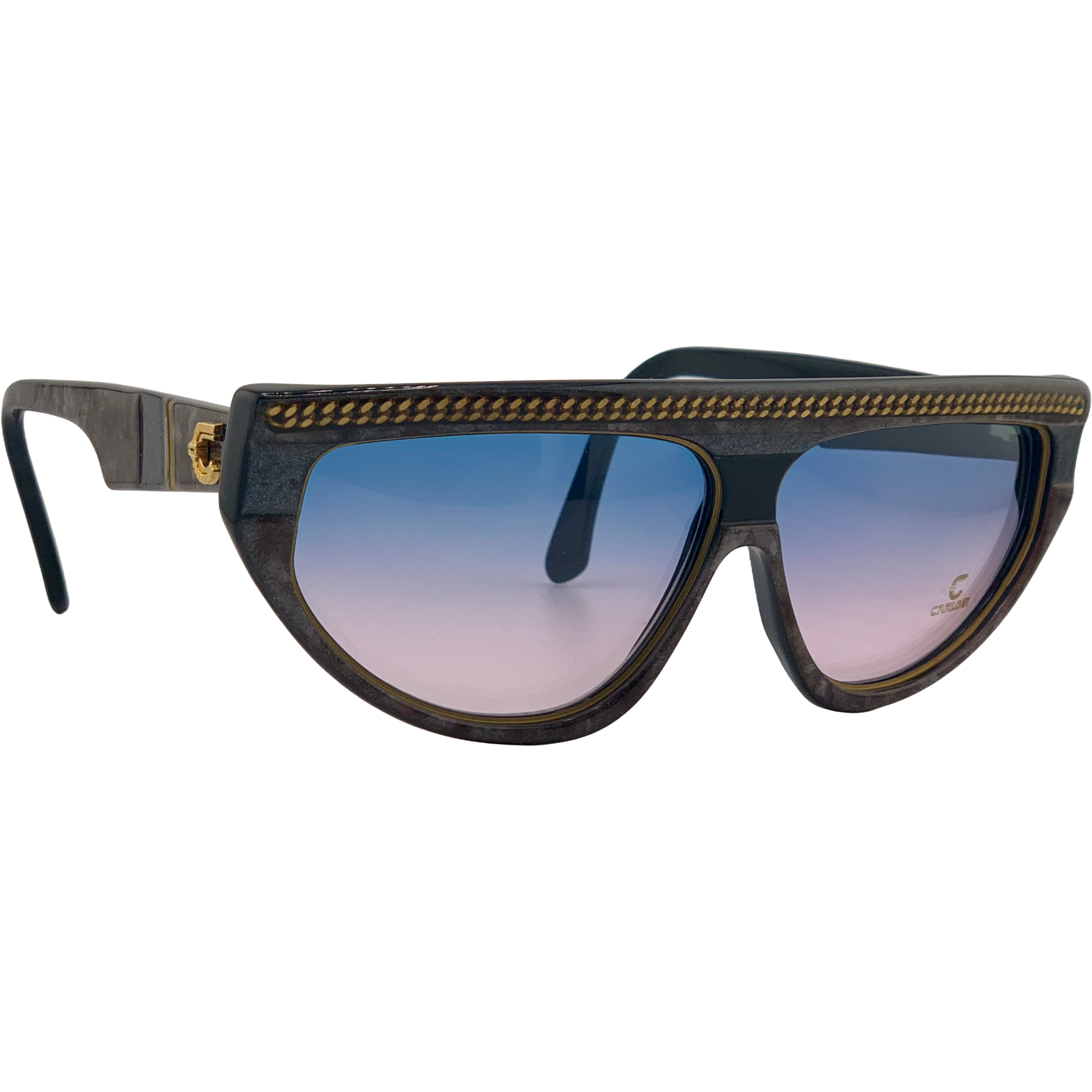 VINTAGE CLAUDIA CARLOTTI OVAL SUNGLASSES FROM THE 1980'S