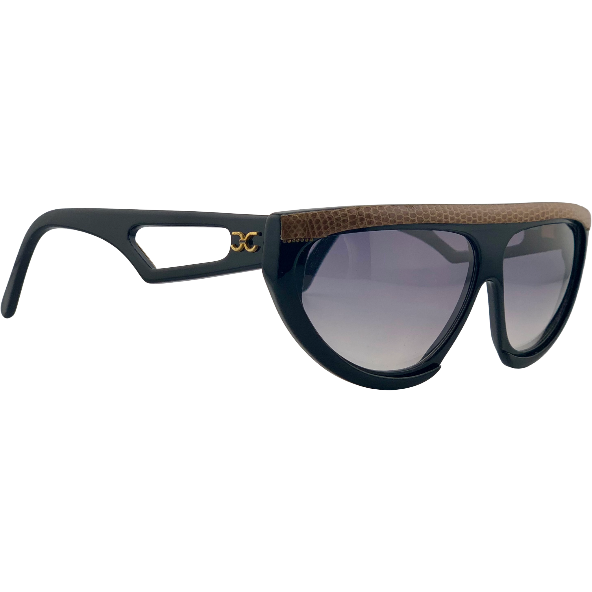 VINTAGE CLAUDIA CARLOTTI OVAL SUNGLASSES FROM THE 1980'S