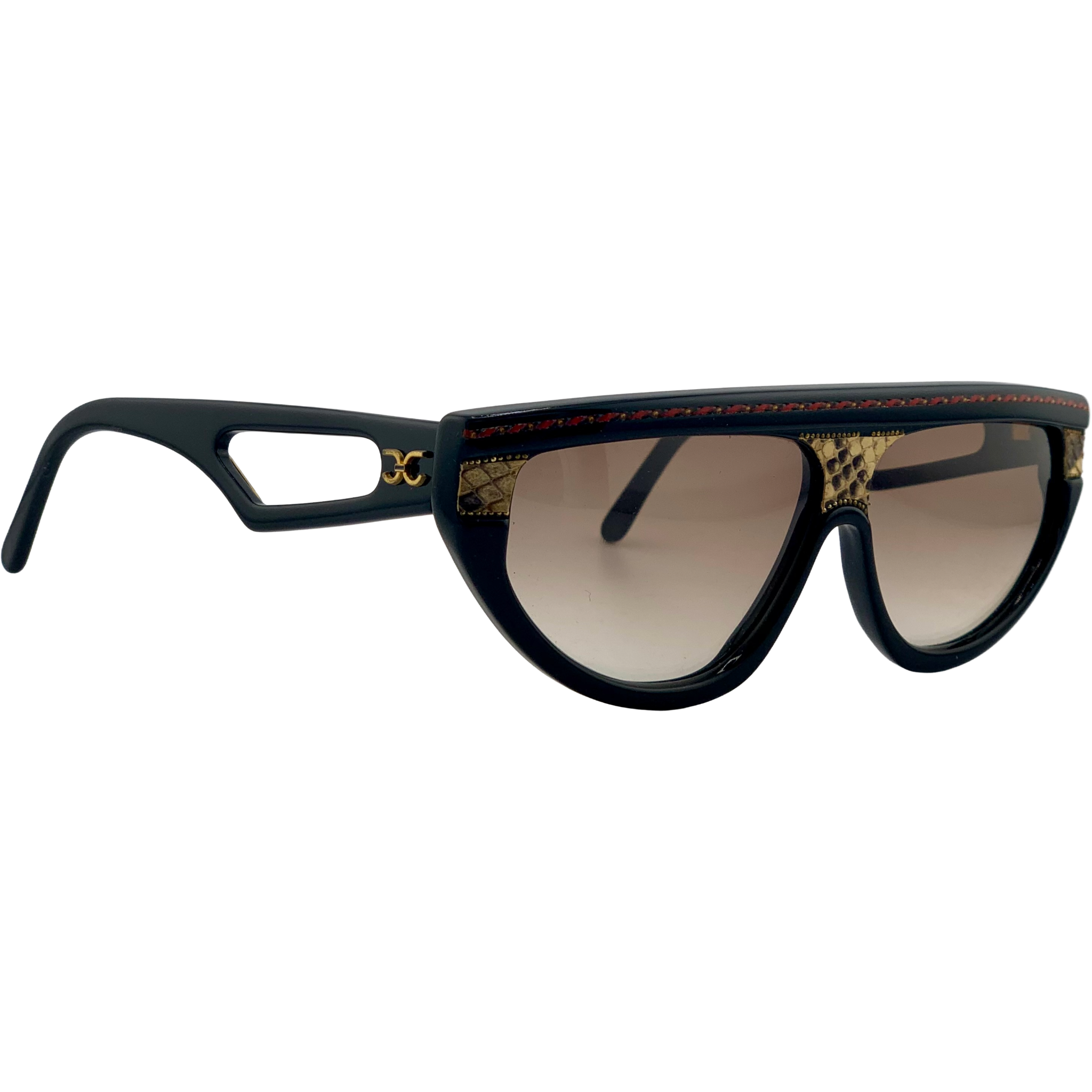 VINTAGE CLAUDIA CARLOTTI OVAL SUNGLASSES FROM THE 1980'S