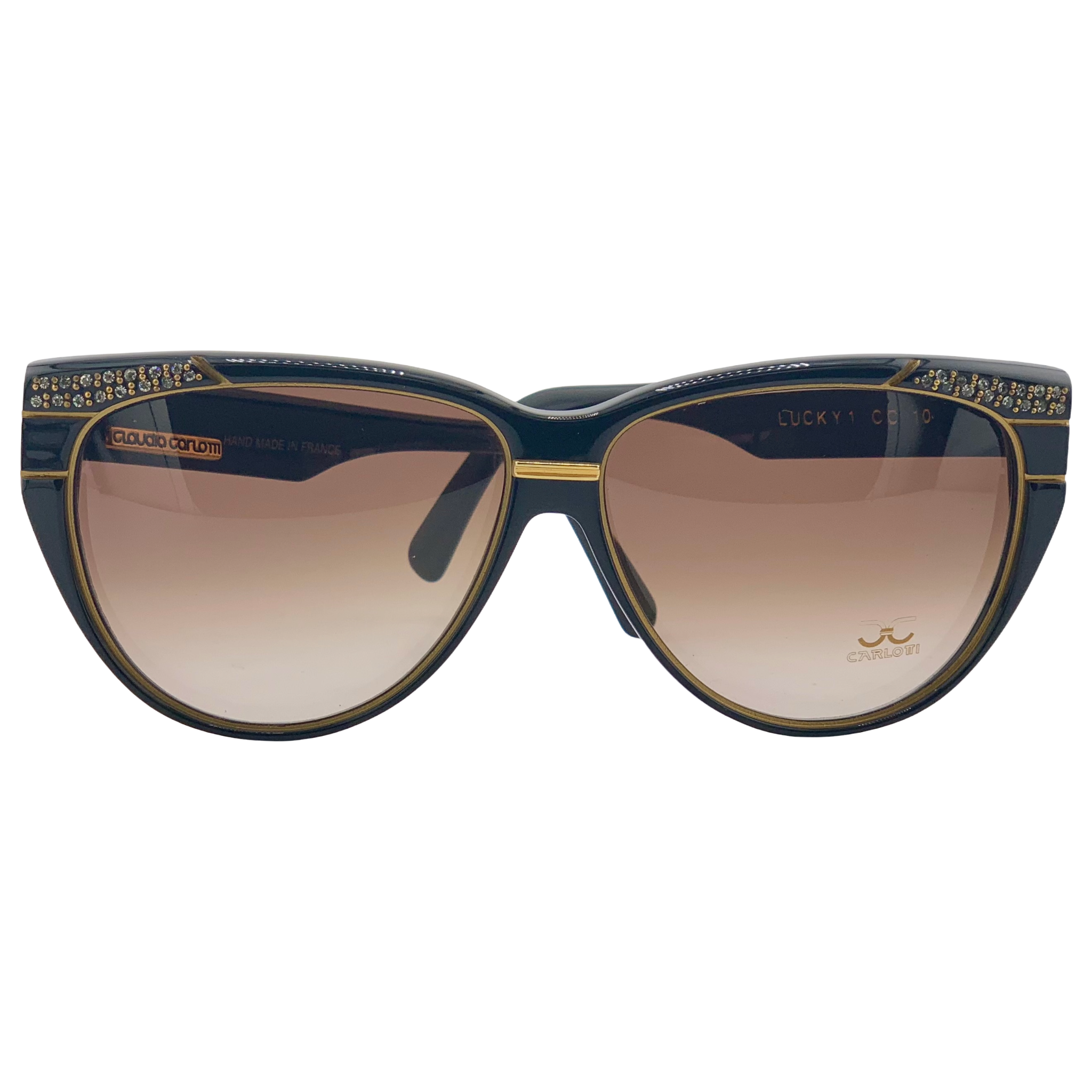 VINTAGE CLAUDIA CARLOTTI CAT EYE SUNGLASSES FROM THE 1980'S