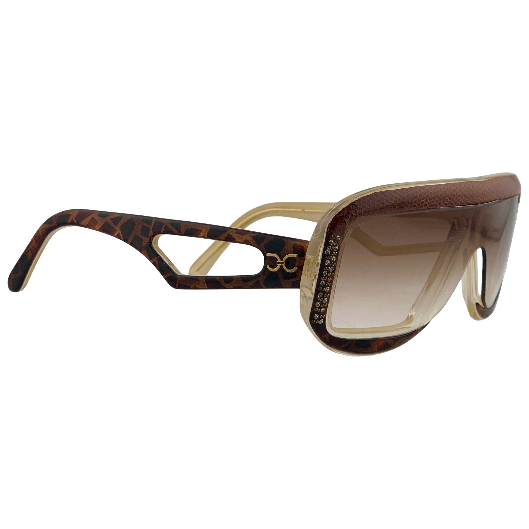 VINTAGE CLAUDIA CARLOTTI RECTANGLE SUNGLASSES FROM THE 1980'S