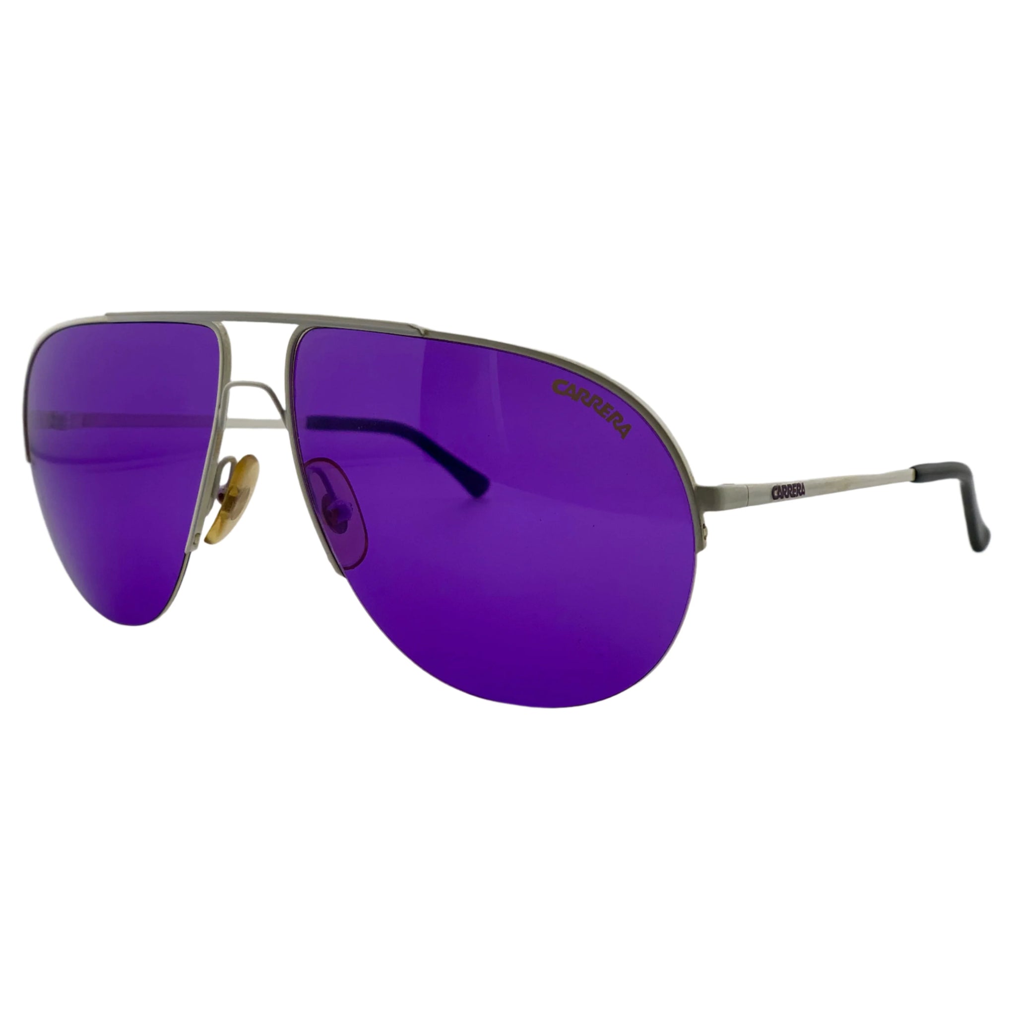 Original Carrera Aviator 5589 70 sunglasses in white frame and purple lens, made in Germany with 100% UV protection, never before worn or sold