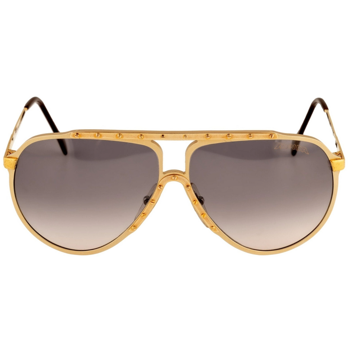 Vintage Alpina M1 Aviator Sunglasses with gold bar and Diamond upgrades VINTAGE ALPINA SUNGLASSES M1 GOLD & SILVER 80s PRISTINE  main image 2
