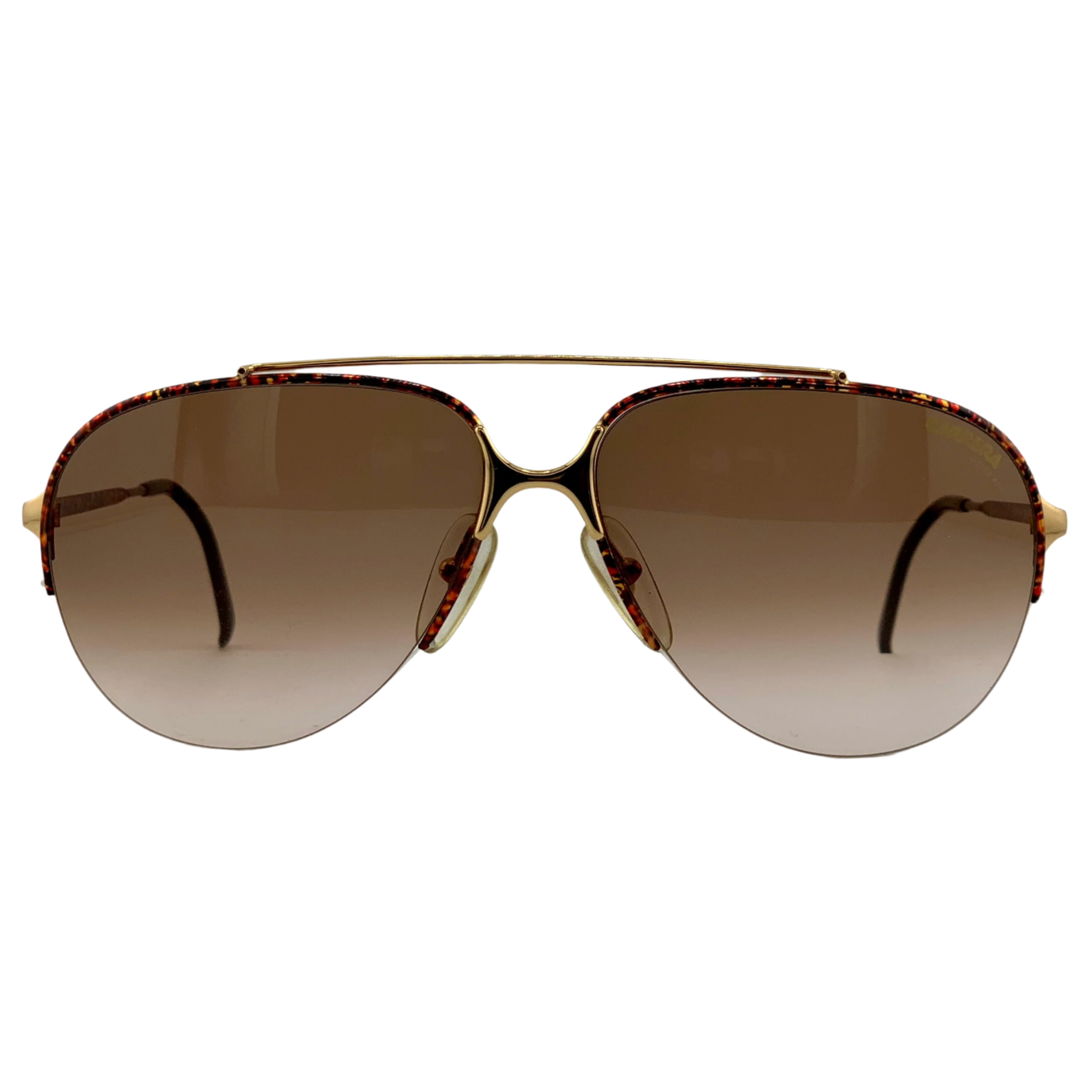 Vintage Carrera Aviator 5470 42 Tort/Gold sunglasses for men and women in superb condition with brown lenses and 100% UV protection