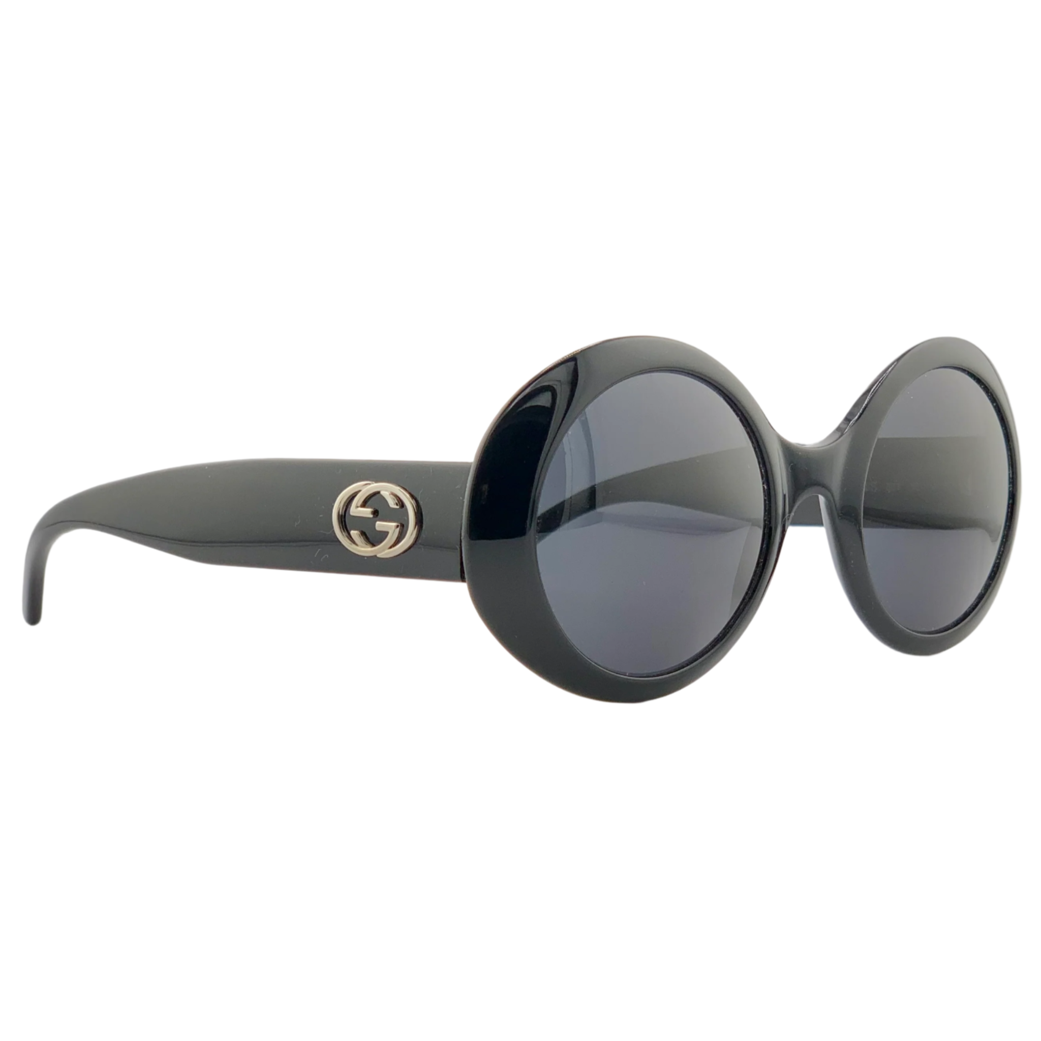  Stylish vintage black Gucci Round 2401/N/S sunglasses for women, made in Italy, never before worn or sold, in superb condition, selling an original