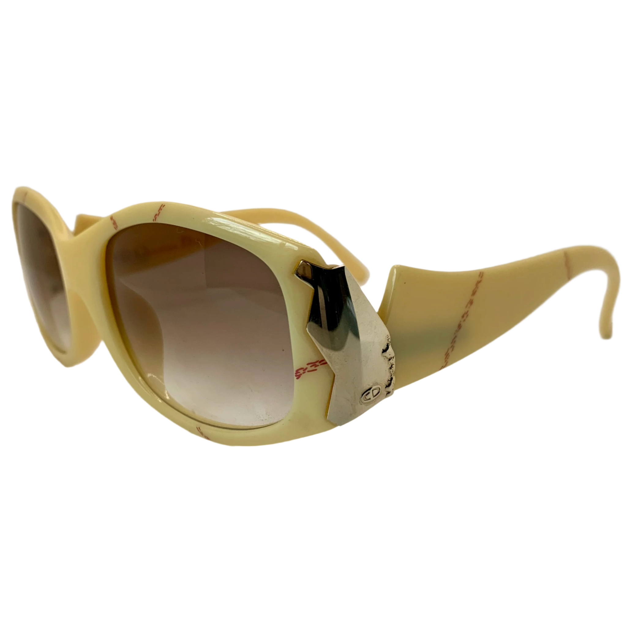 Christian Dior Oval 2347A70 sunglasses in black with gold detailing