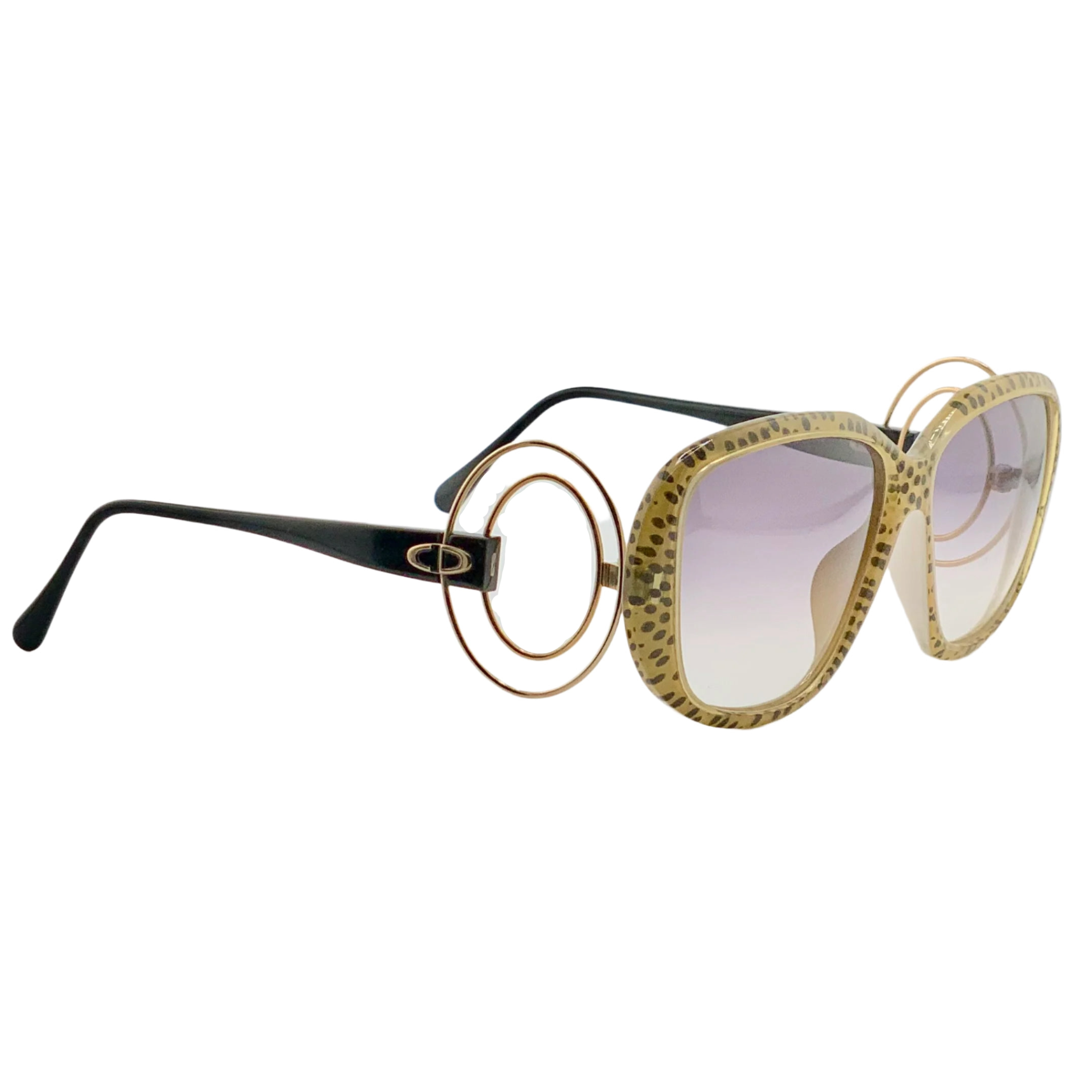 Purple lens vintage Christian Dior Oval 255820 sunglasses