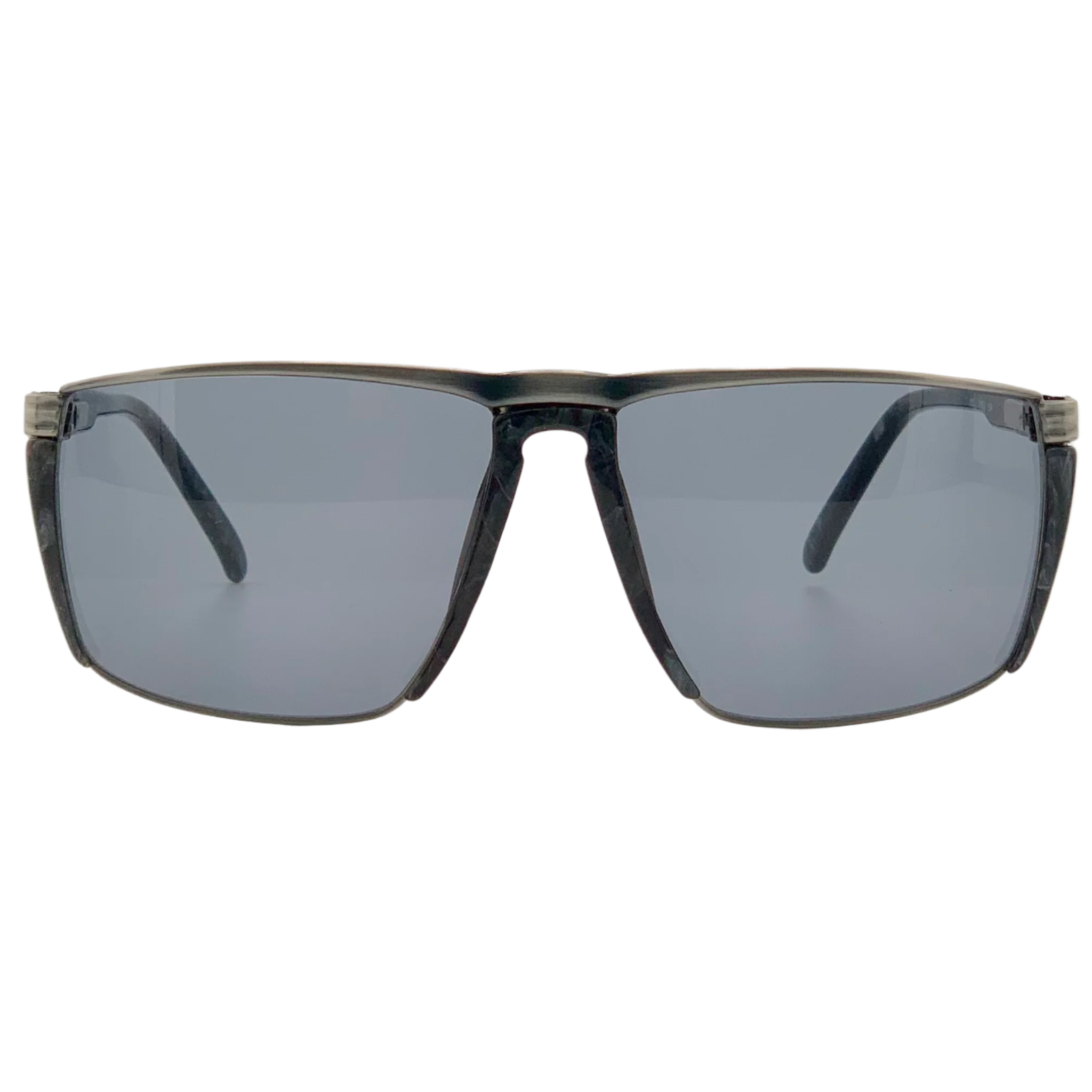 Black Gucci Square 1303 sunglasses with gold accents and tinted lenses